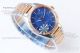 New Omega Globemaster Replica Watches - Two Tone Steel Blue Dial For Men (5)_th.jpg